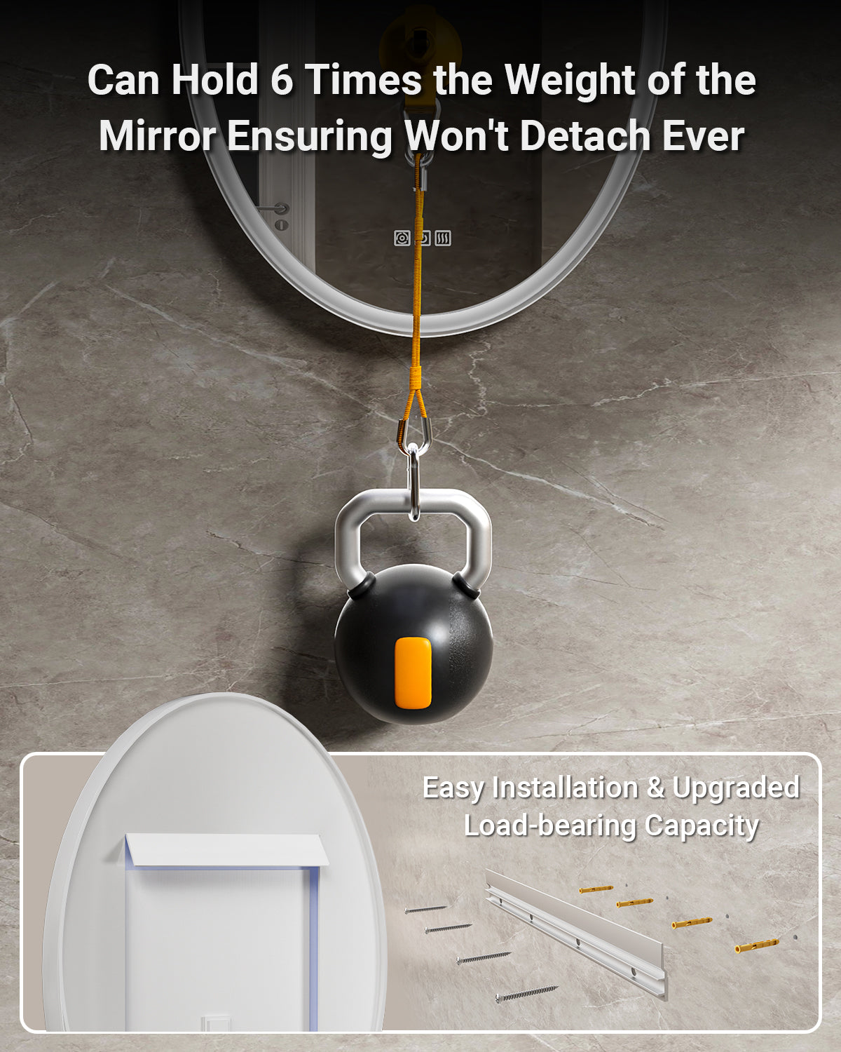 ArcLuxe 24x36'' Oval LED Bathroom Mirror