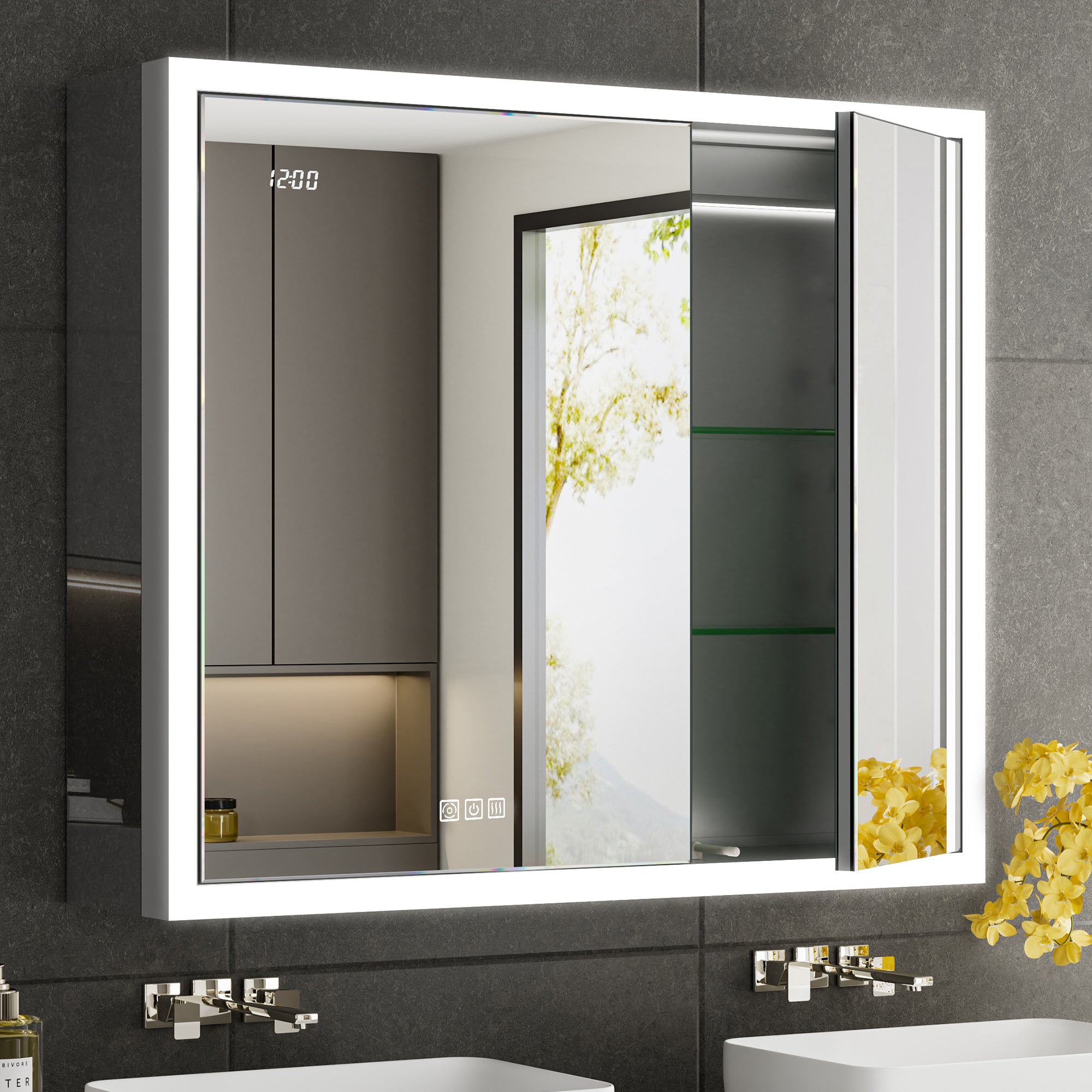 Apex 36x30'' Intelligent Anti-Fog LED Medicine Cabinet