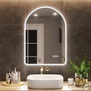 ArcLuxe 22x30'' Arched LED Bathroom Mirror