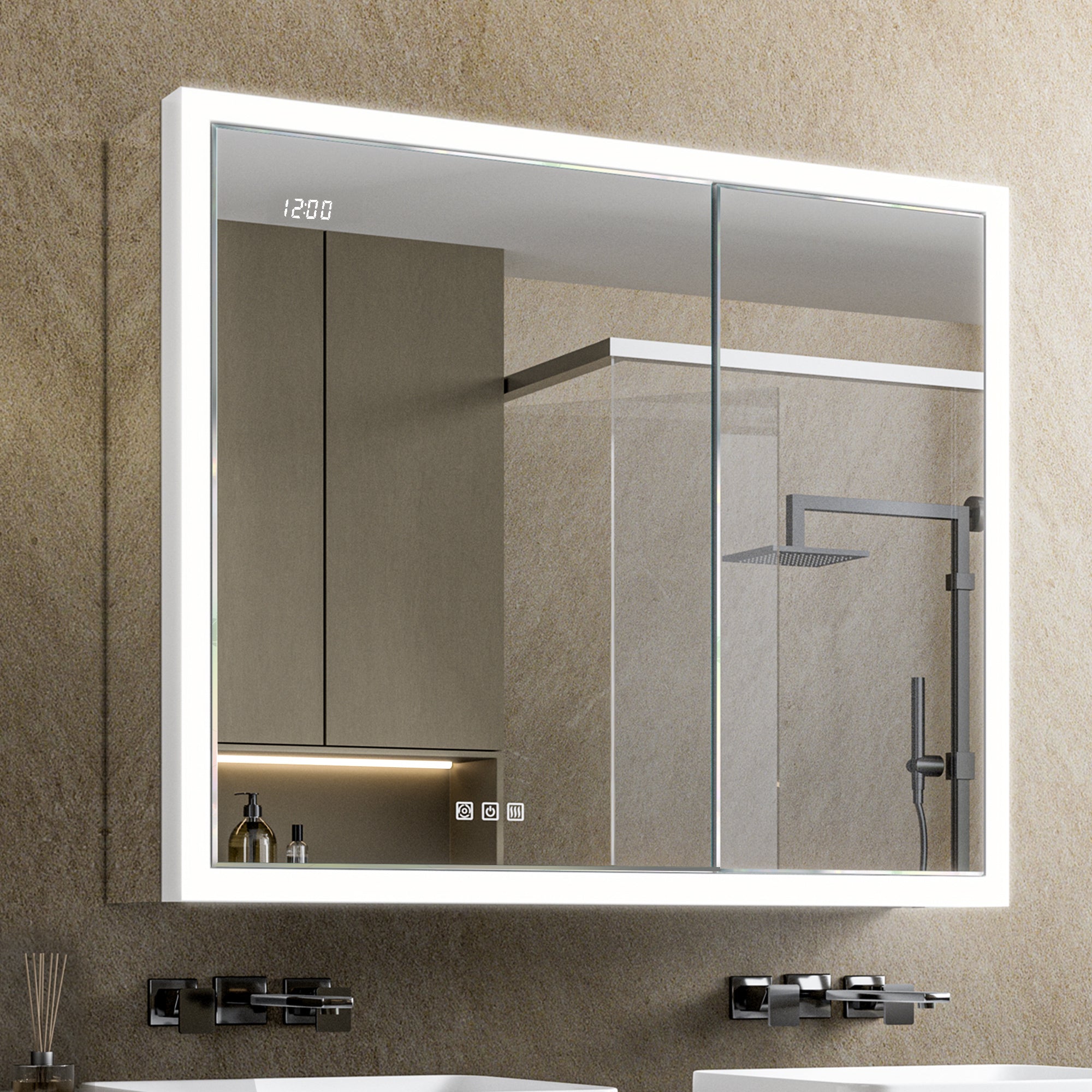 Apex 36x30'' Intelligent Anti-Fog LED Medicine Cabinet