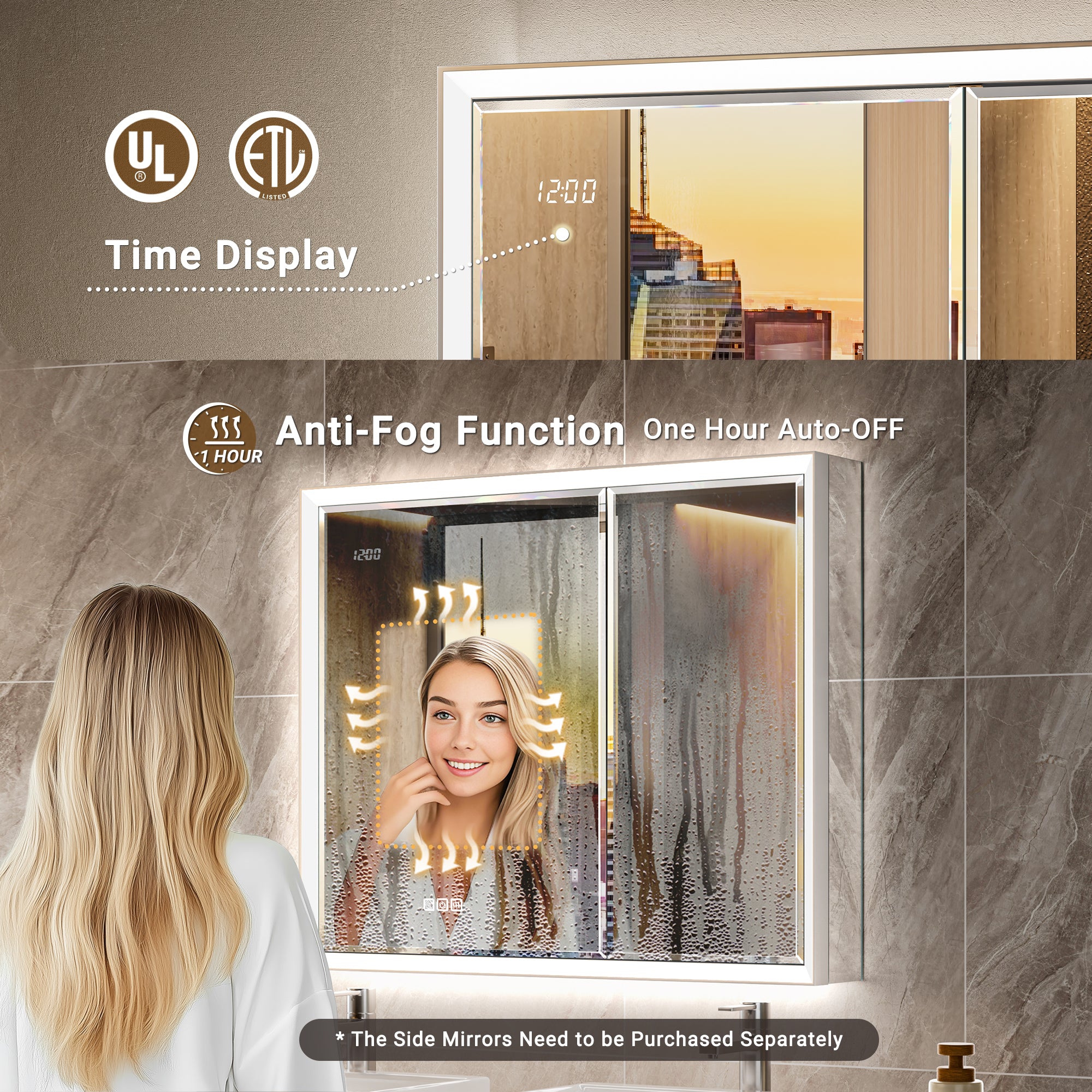 Prism 30x32'' Double-Beveled Artisan LED Medicine Cabinet