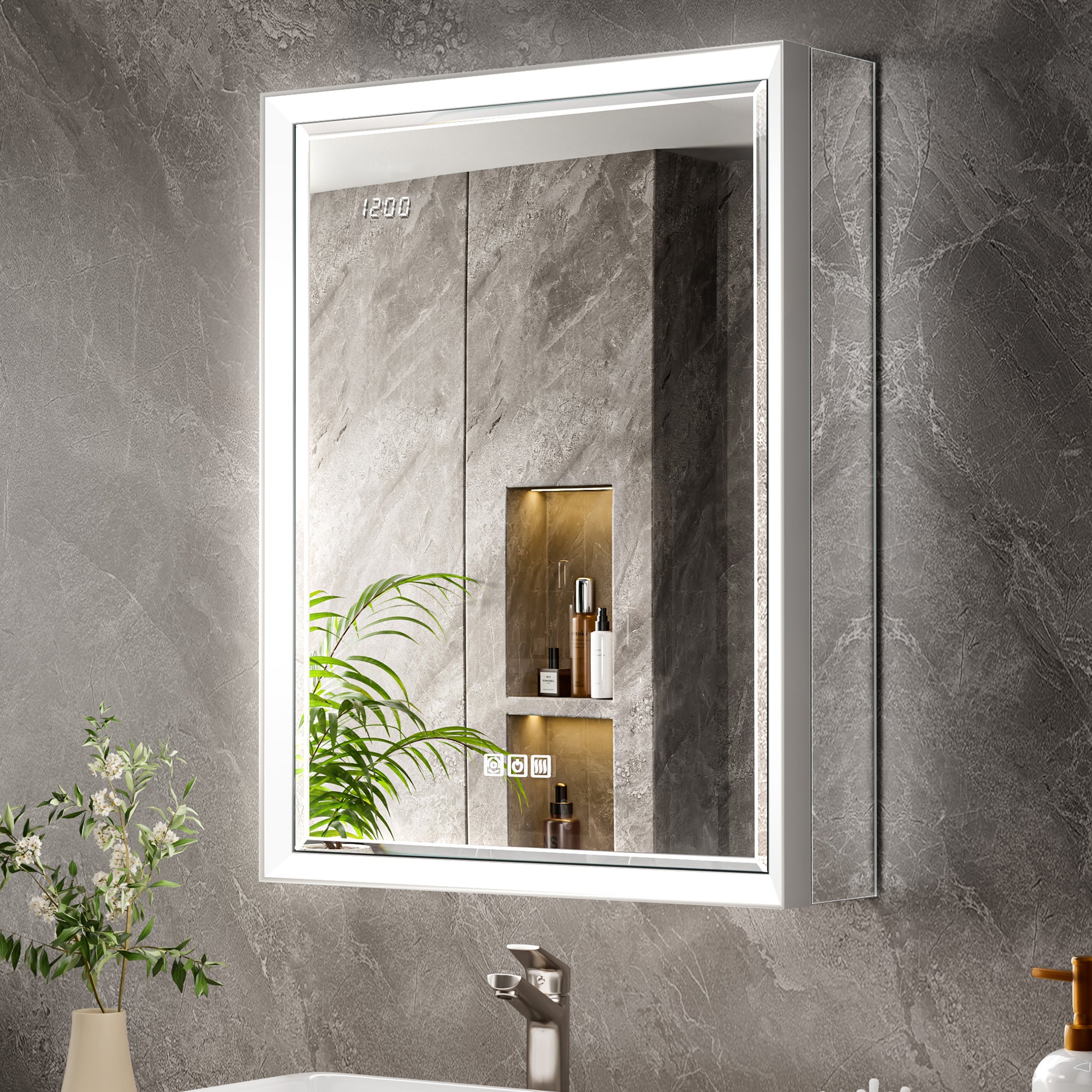 Prism 20x26'' Double-Beveled Artisan LED Medicine Cabinet Left-Hand Hinge