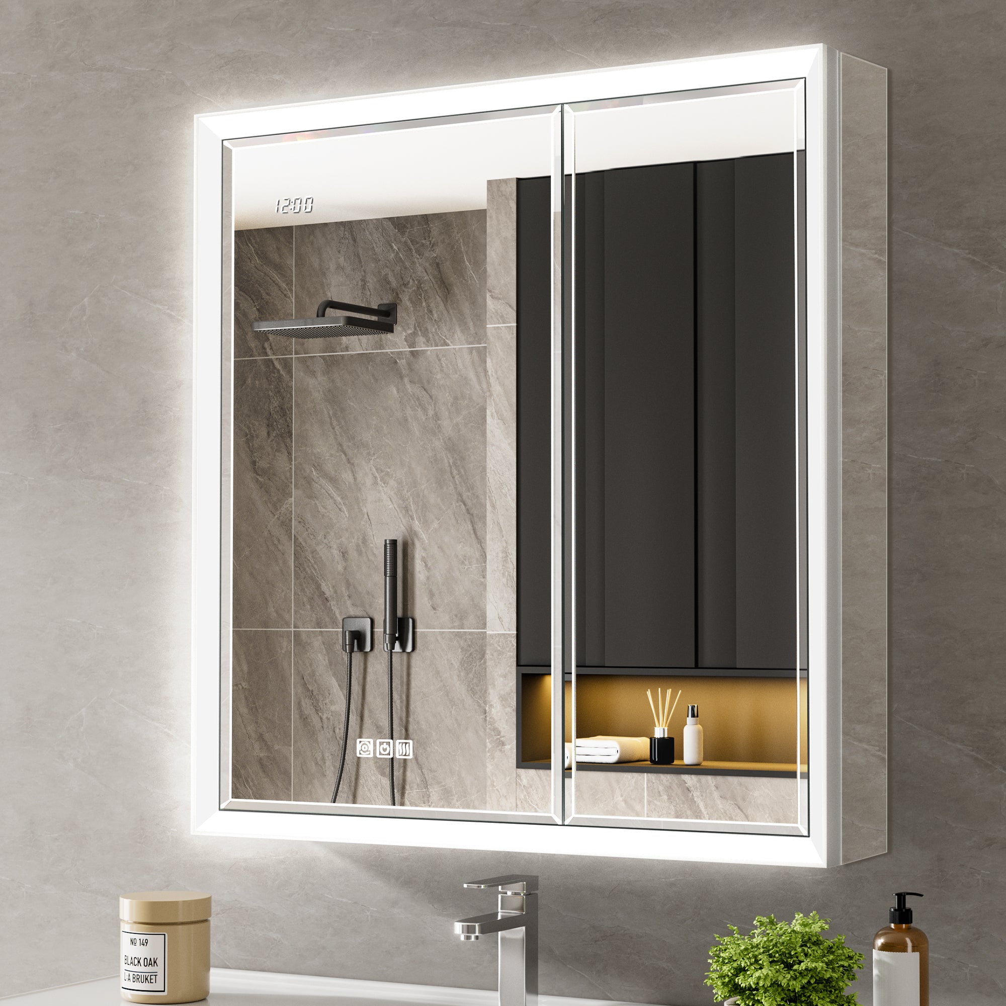 Prism 30x32'' Double-Beveled Artisan LED Medicine Cabinet