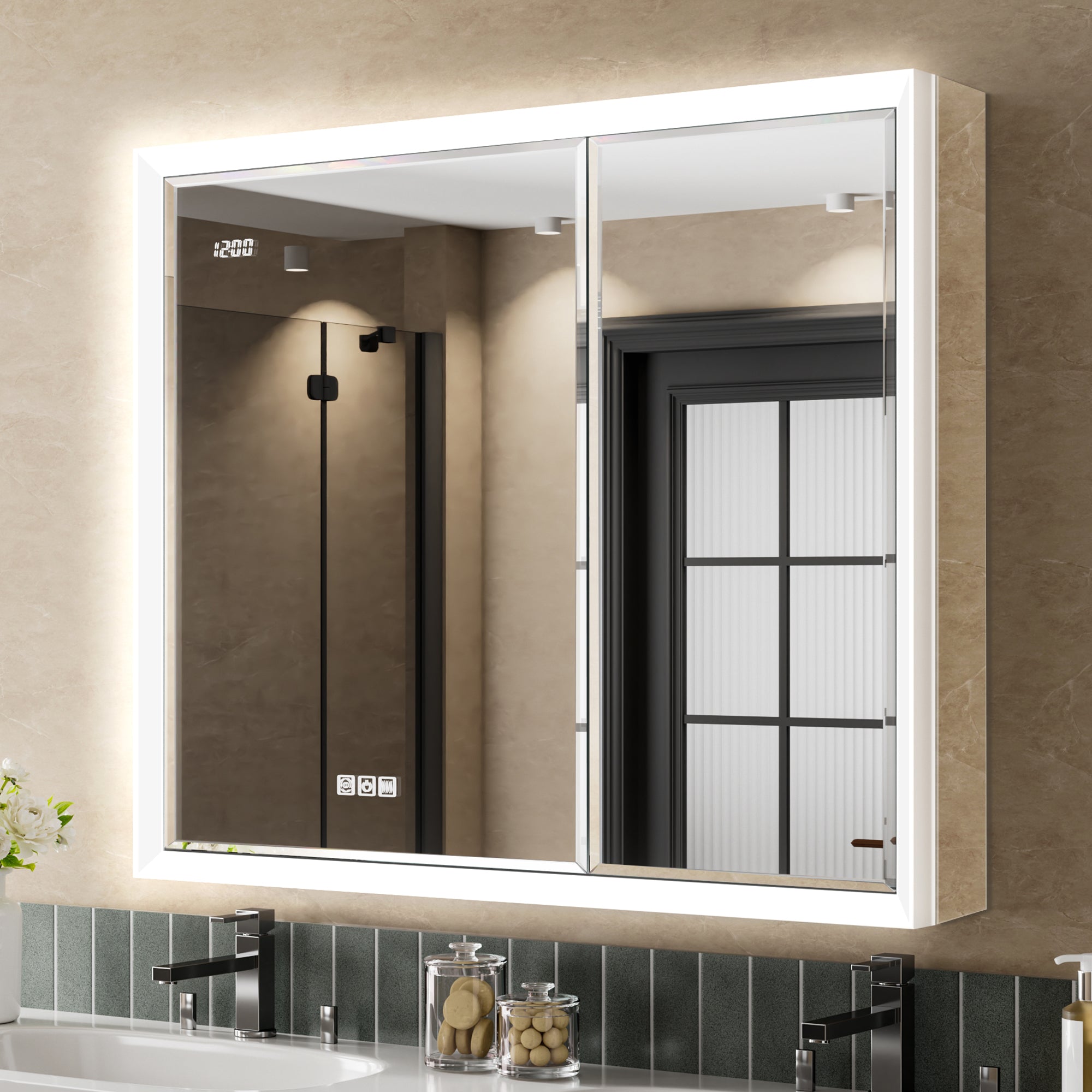 Prism 36x30'' Double-Beveled Artisan LED Medicine Cabinet