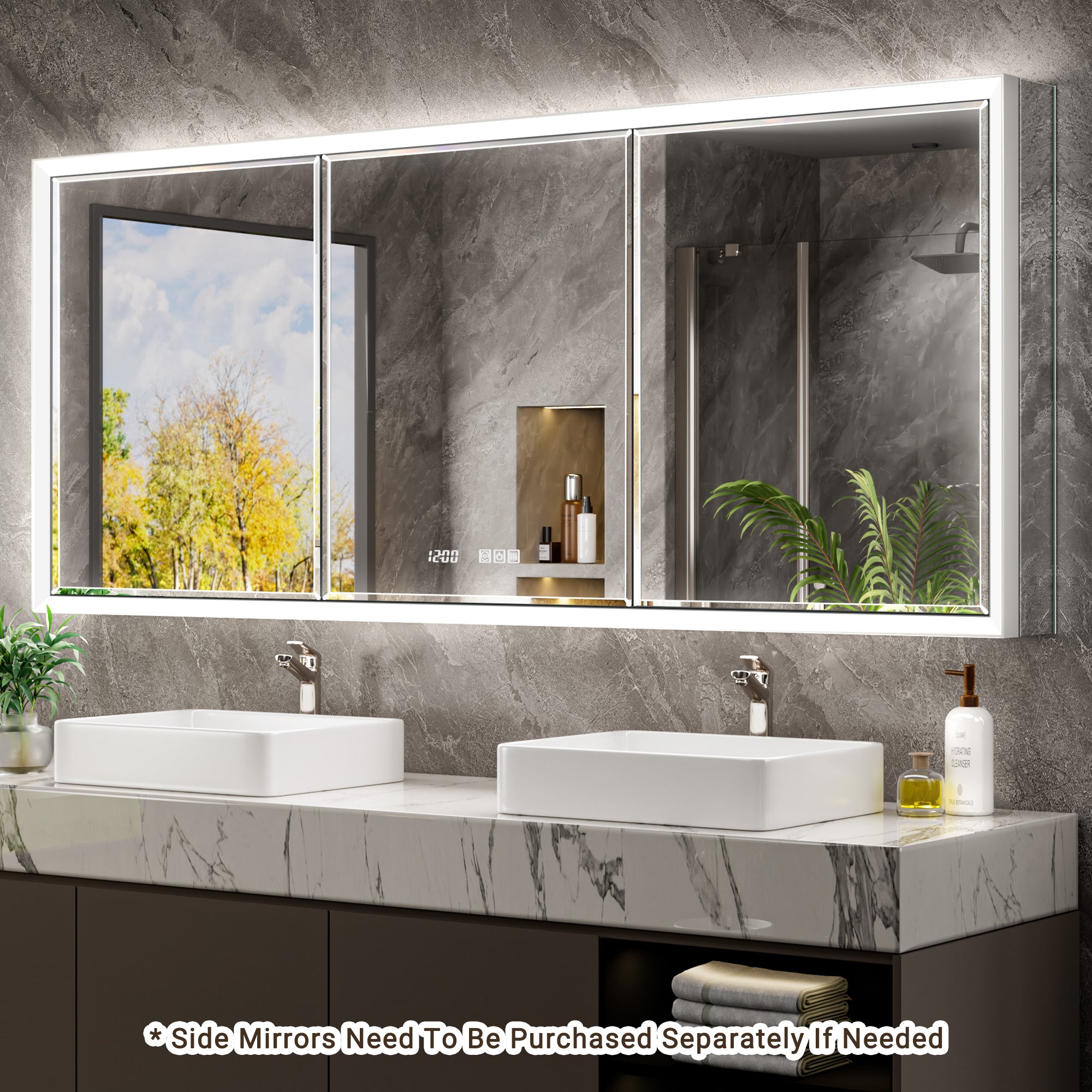 Prism 72x30'' Double-Beveled Artisan LED Medicine Cabinet