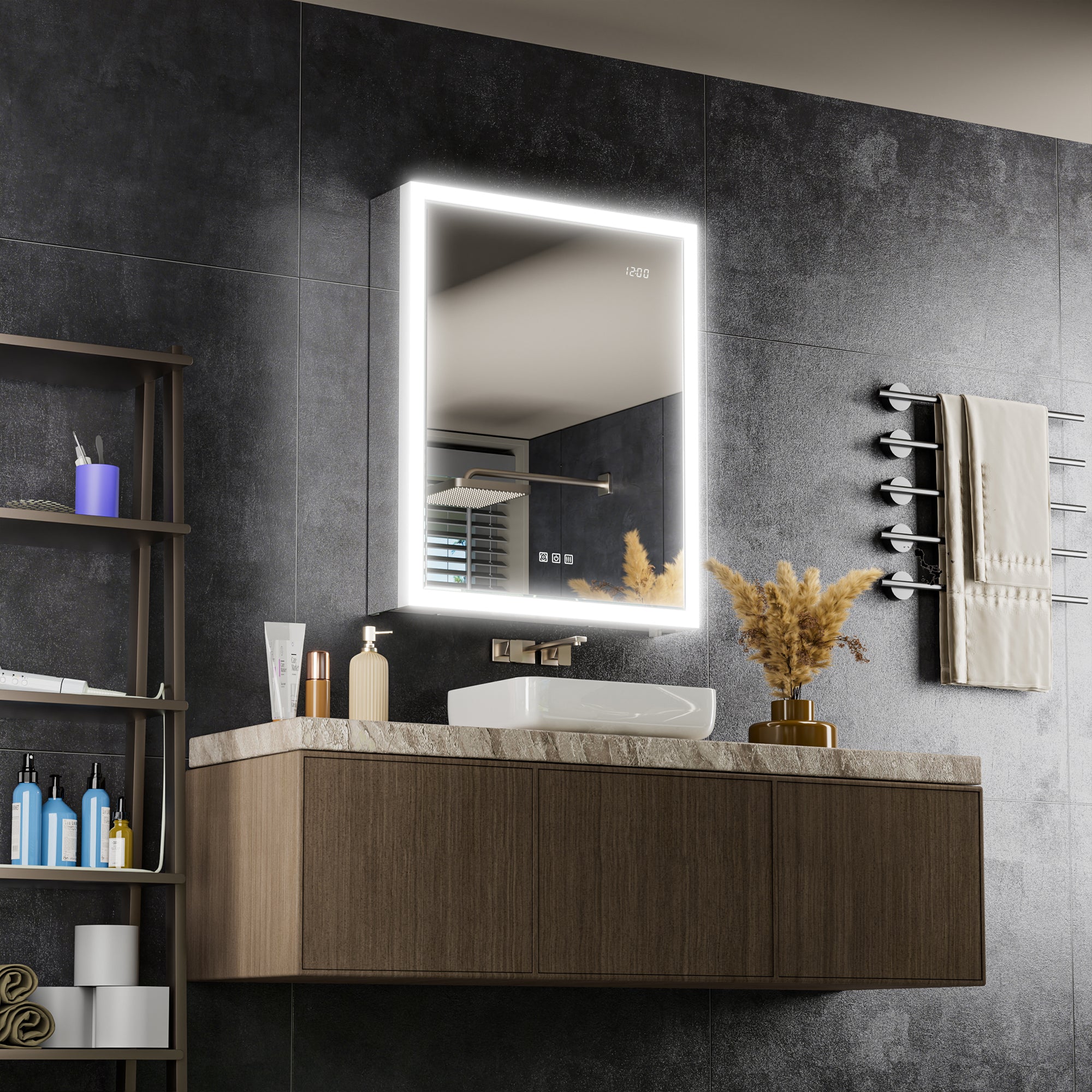 Apex 24x30'' Intelligent Anti-Fog LED Medicine Cabinet – Right Hinge