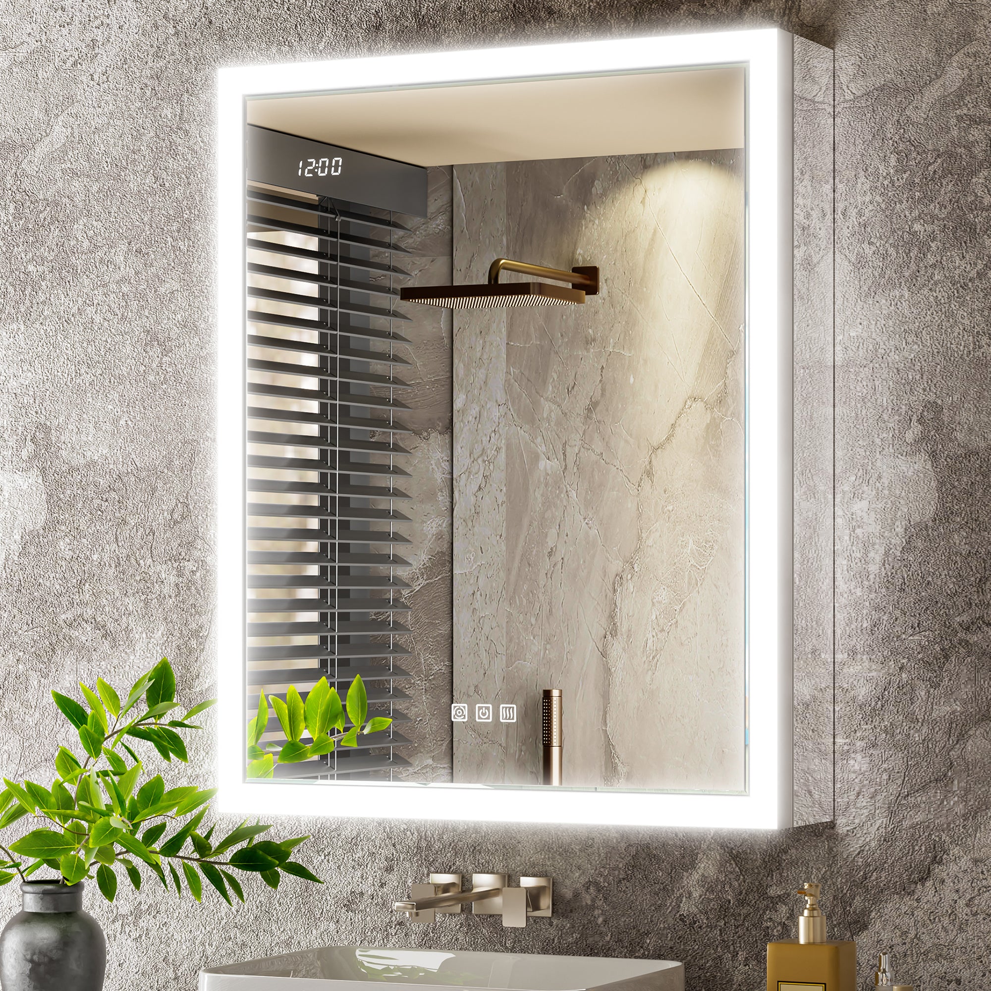 Apex 24x30'' Intelligent Anti-Fog LED Medicine Cabinet – Left Hinge