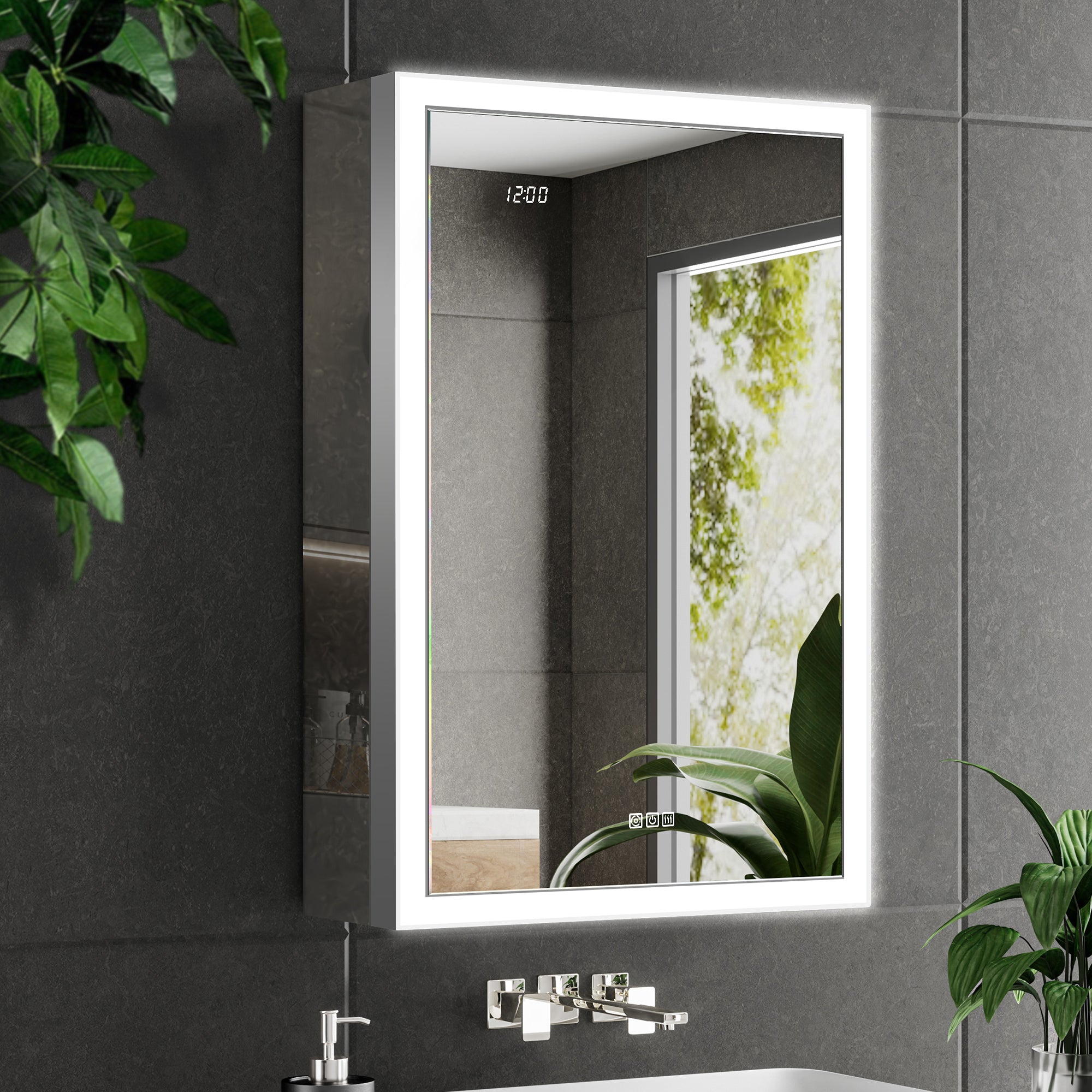 Apex 24x32'' Intelligent Anti-Fog LED Medicine Cabinet – Left Hinge