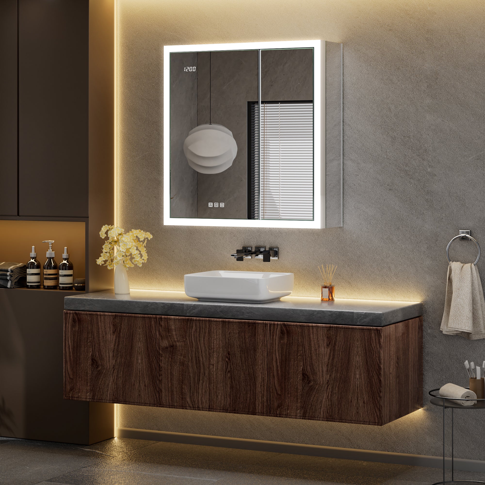 Apex 30x32'' Intelligent Anti-Fog LED Medicine Cabinet