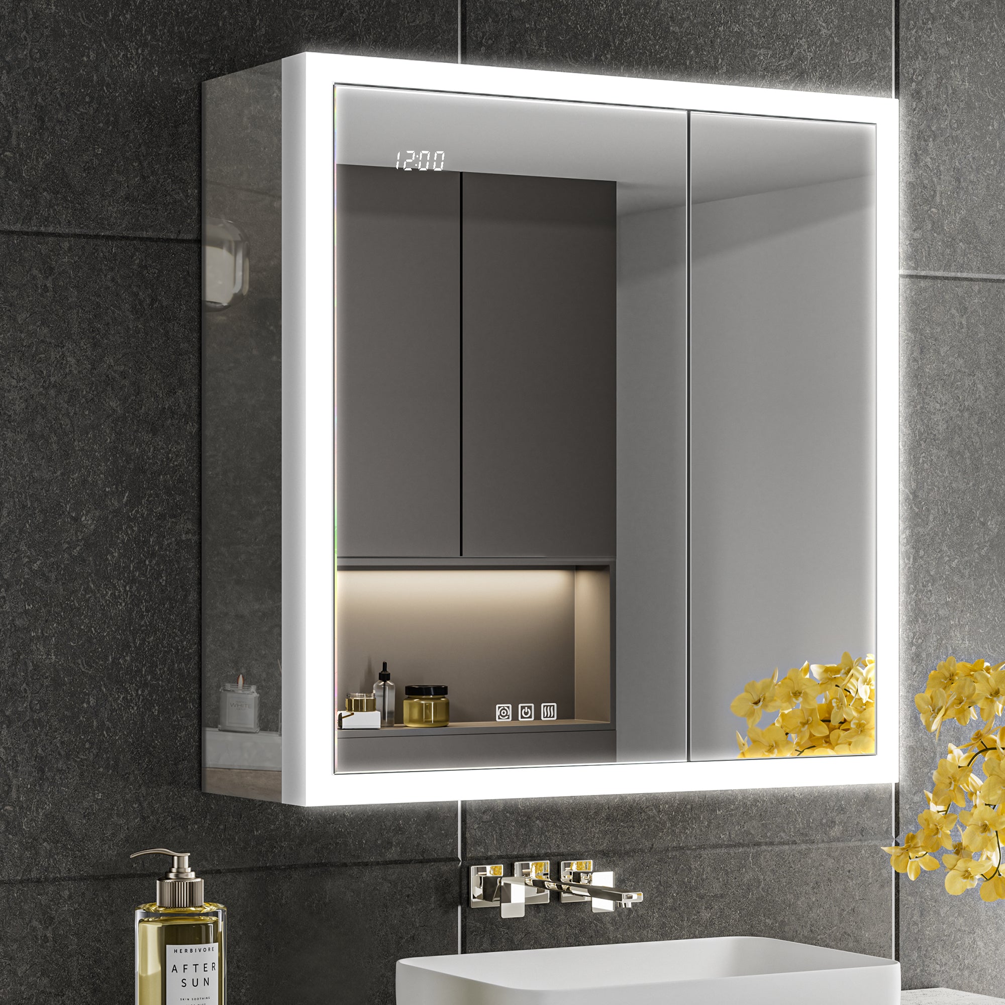 Apex 30x32'' Intelligent Anti-Fog LED Medicine Cabinet