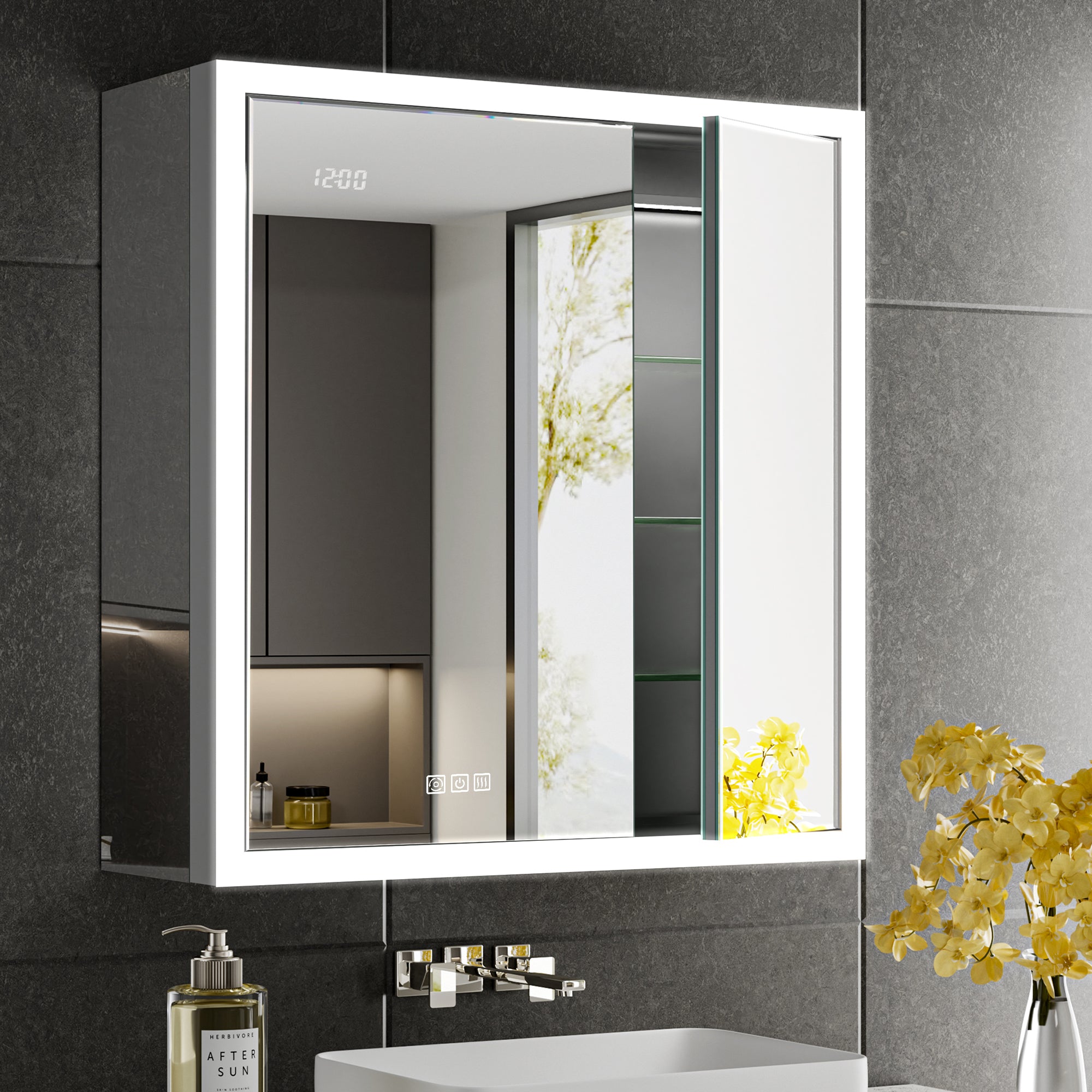 Apex 30x32'' Intelligent Anti-Fog LED Medicine Cabinet