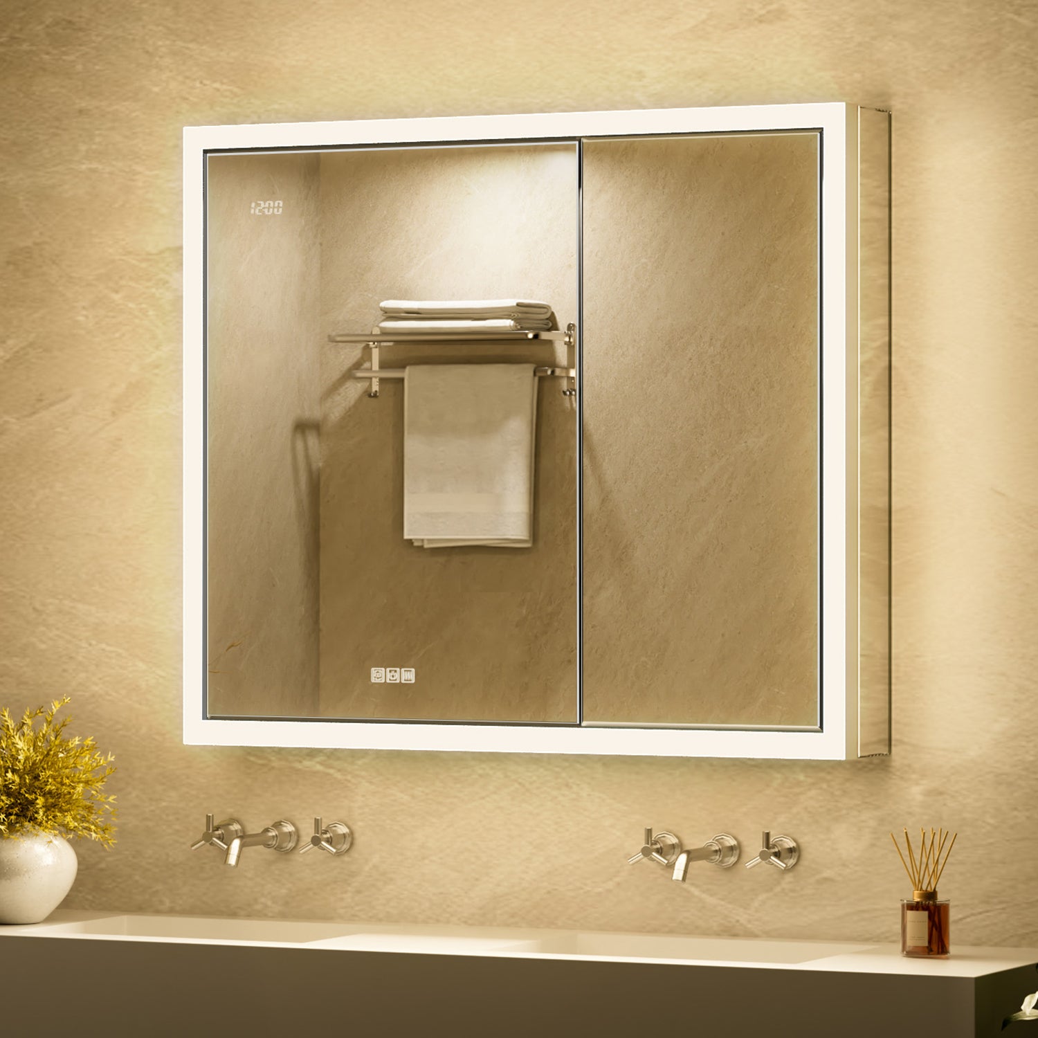 Apex 36x30'' Intelligent Anti-Fog LED Medicine Cabinet