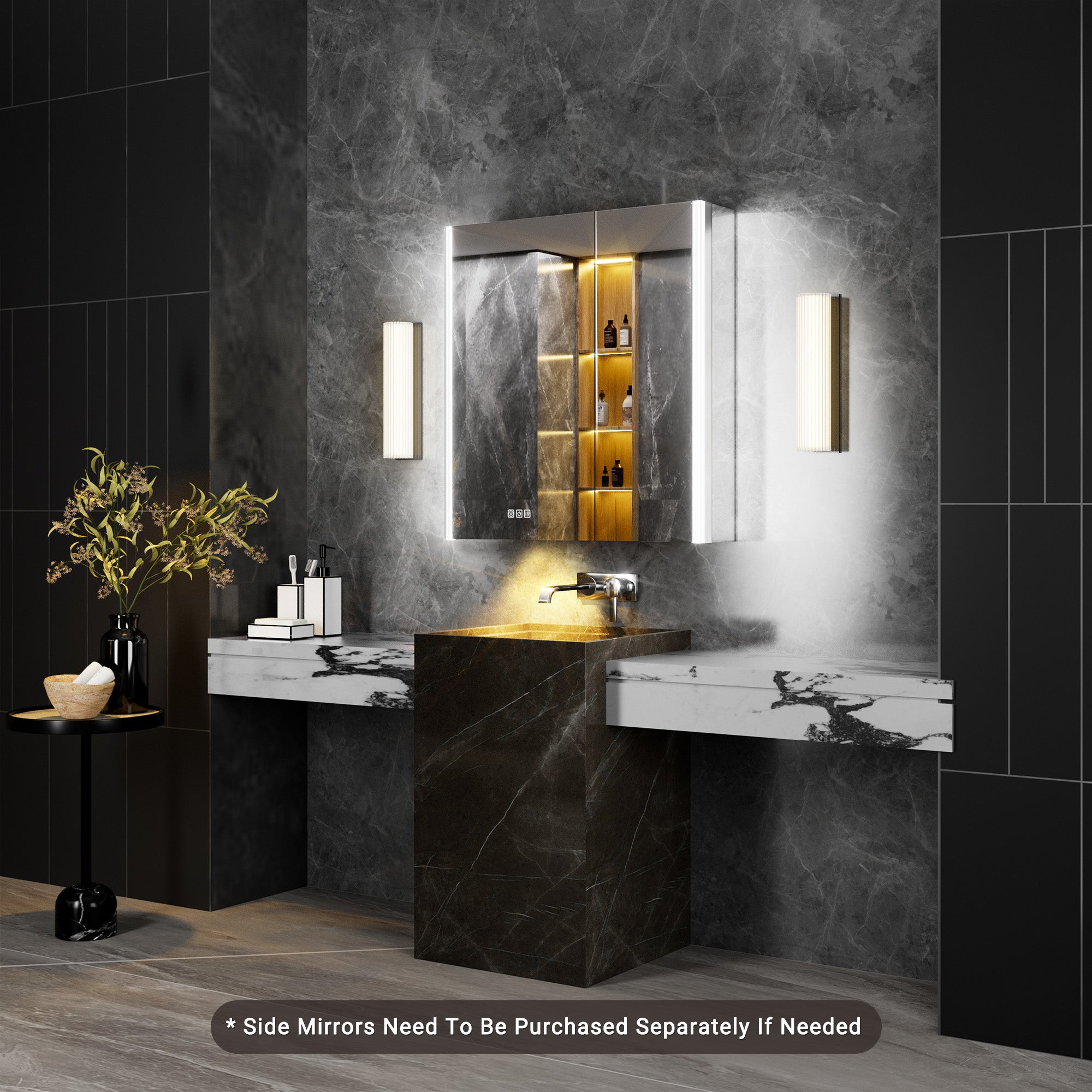 Auralux Pro 30x32'' LED Lighted Medicine Cabinet Mirror