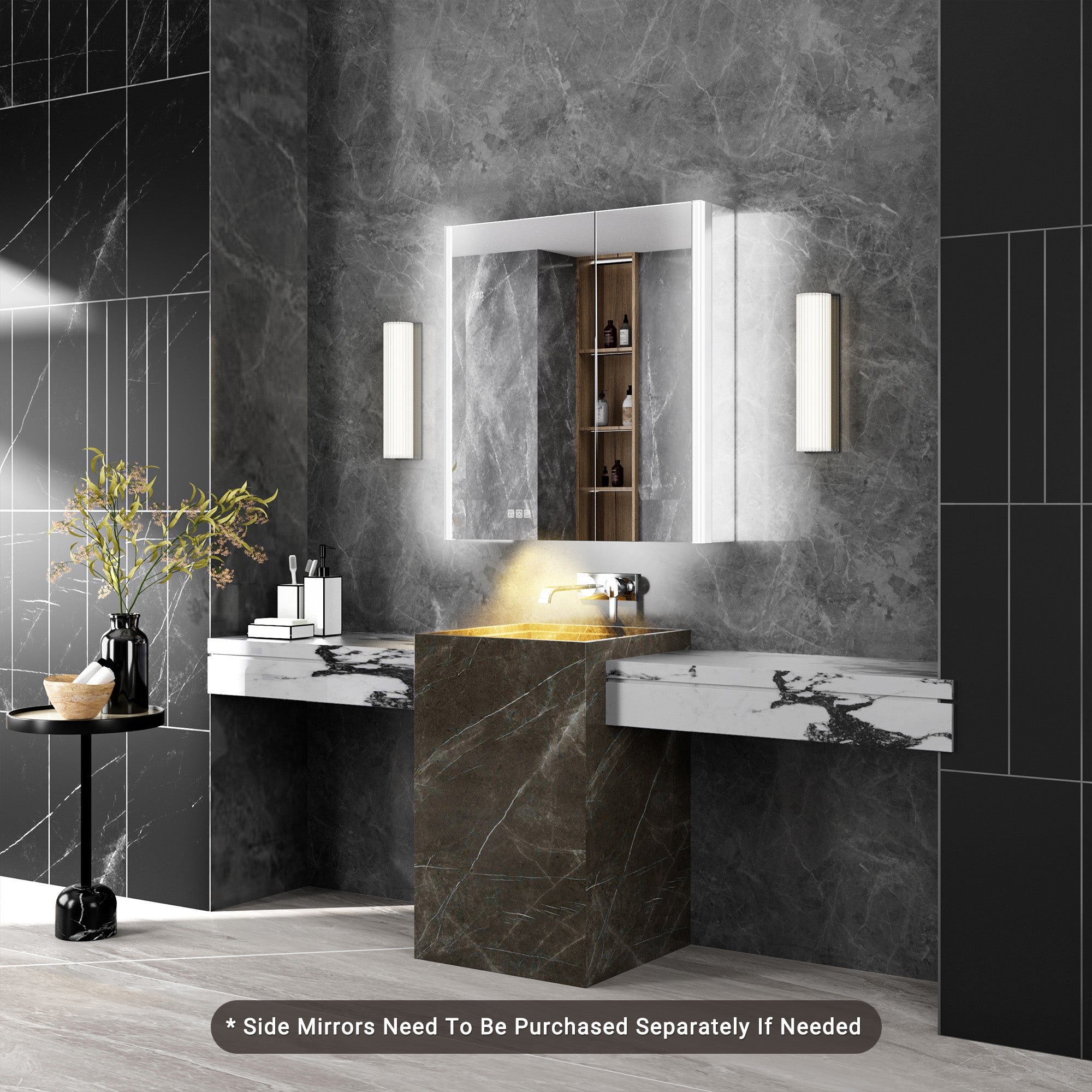 Auralux Pro 30x32'' LED Lighted Medicine Cabinet Mirror