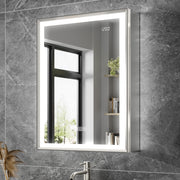 LumiEdge 20x26'' Beveled Nickel-Framed LED Medicine Cabinet – Right Hinge