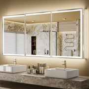 LumiEdge 72x30'' Beveled Nickel-Framed LED Medicine Cabinet
