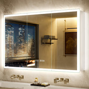 LumiGlow 48x30'' Front & Backlit Lighted LED Medicine Cabinet Mirror