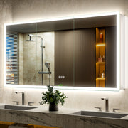 LumiGlow 60x30'' Front & Backlit Lighted LED Medicine Cabinet Mirror