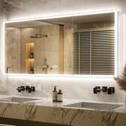 LumiGlow 72x30'' Front & Backlit Lighted LED Medicine Cabinet Mirror