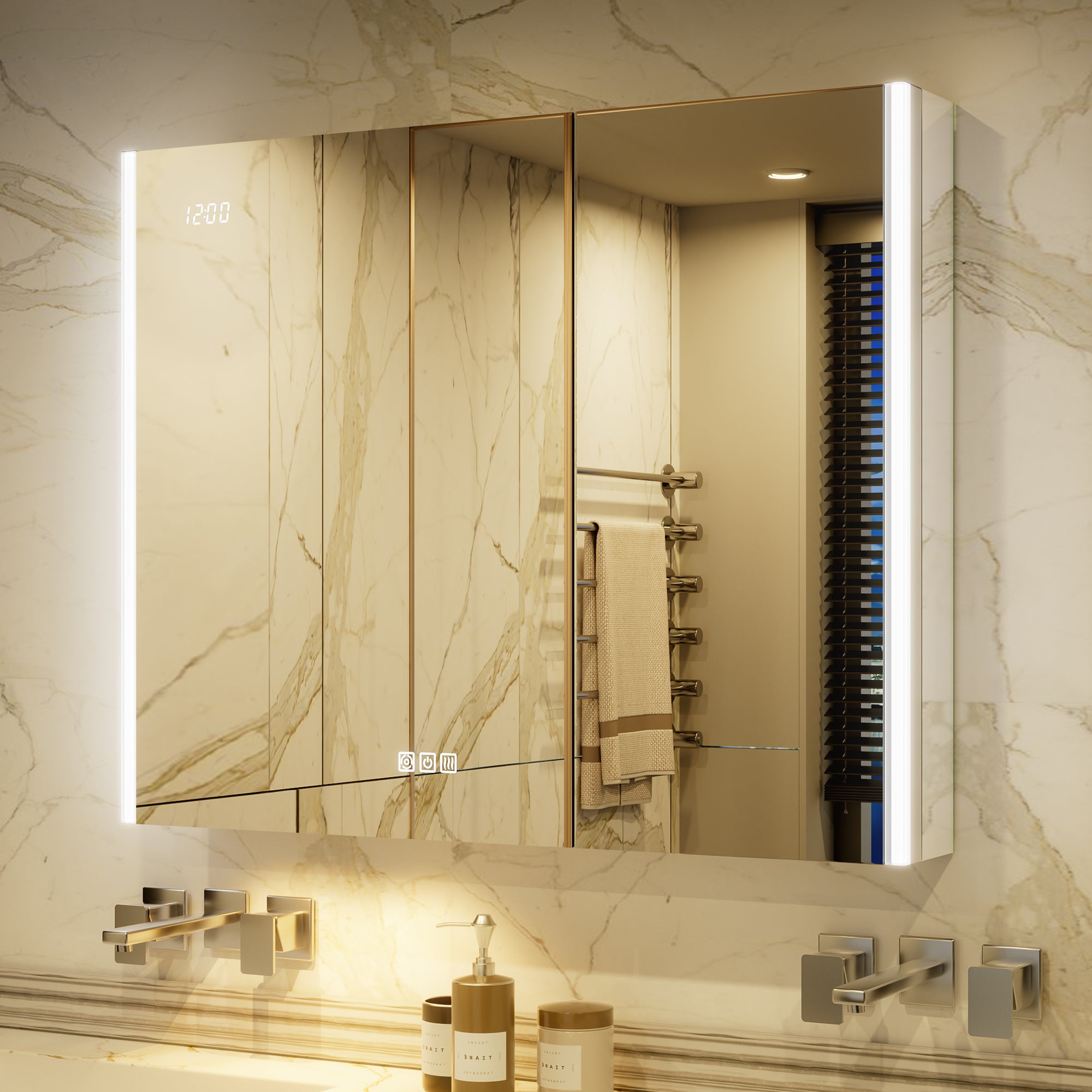 Auralux Core 36x30'' Front-Lit LED Medicine Cabinet Mirror